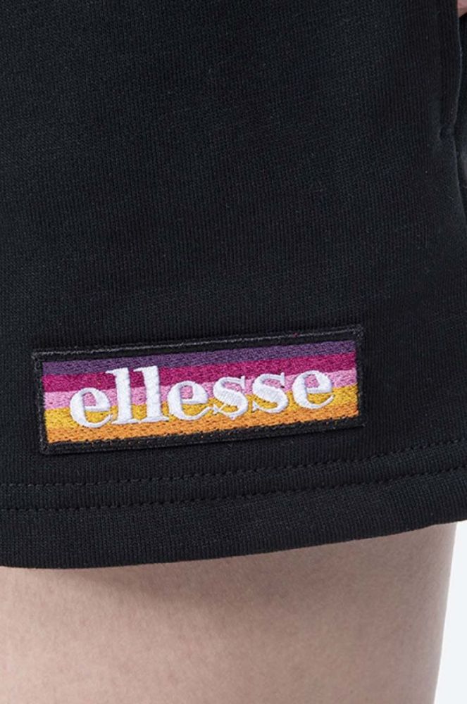 Шорти Ellesse Tang жіночі колір чорний з аплікацією середня посадка SGI11073-WHITE фото 4