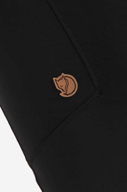Шорти Fjallraven Abisko Short Tights F87138 550 жіночі колір чорний однотонні висока посадка F87138.550-550 фото 2