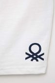 Дитячі бавовняні шорти United Colors of Benetton колір білий однотонні регульована талія (3281651)
