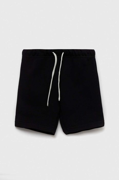 Дитячі бавовняні шорти United Colors of Benetton колір чорний однотонні регульована талія (3232969)