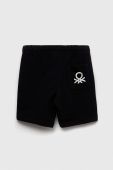 Дитячі бавовняні шорти United Colors of Benetton колір чорний однотонні регульована талія (3232969)