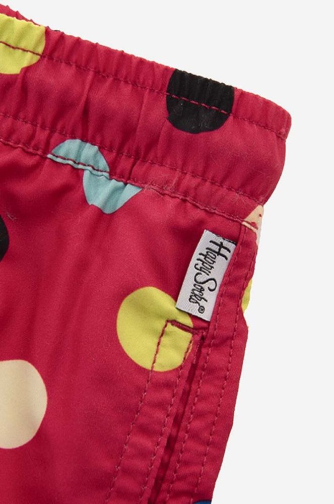Дитячі шорти Happy Socks Big Dot колір червоний візерунок регульована талія фото 3