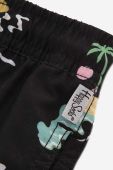 Дитячі шорти Happy Socks Island In The Sun колір чорний візерунок регульована талія