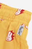 Дитячі шорти Happy Socks Bunny колір жовтий візерунок регульована талія