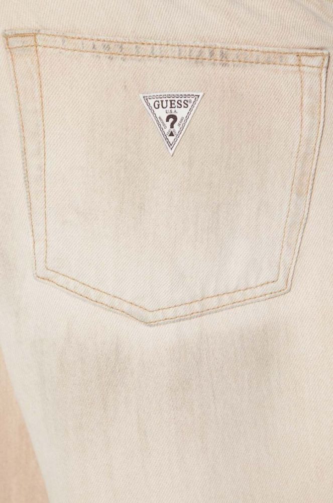 Бавовняні шорти Guess Guess Vintage Denim Shorts M3GU50D4RU0 TNMT колір бежевий фото 4