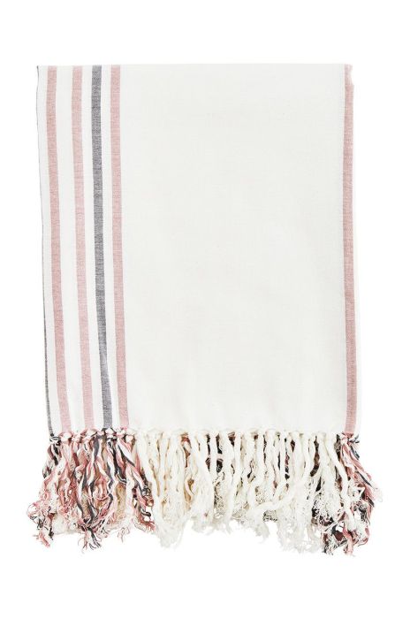 Великий бавовняний рушник Madam Stoltz 100 x 180 cm колір білий (2708565)