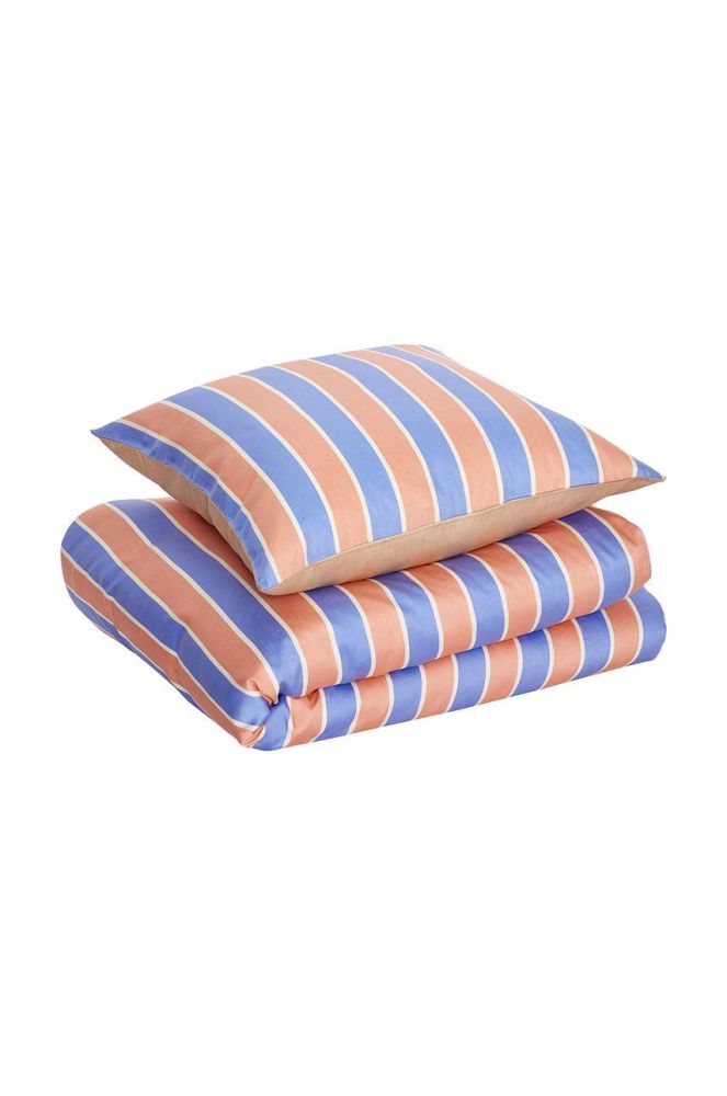 Бавовняний постільний комплект H?bsch Solace Bed Linen колір блакитний