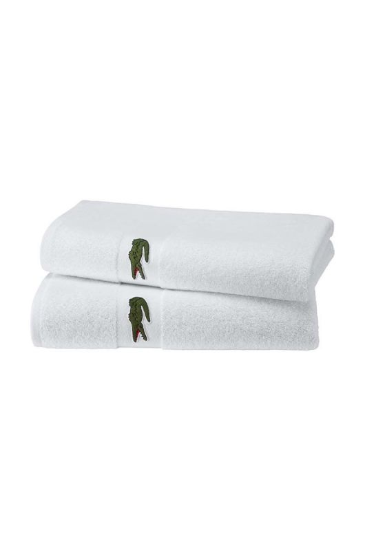 Бавовняний рушник Lacoste колір білий (2950655) фото 2