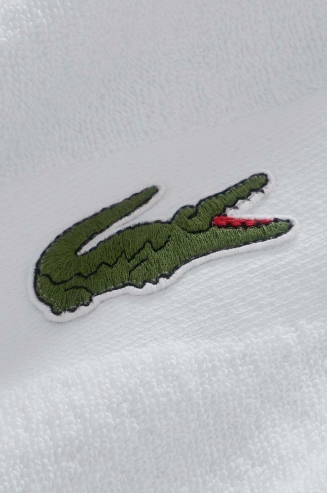 Бавовняний рушник Lacoste колір білий (2950655) фото 3