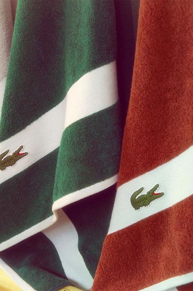 Бавовняний рушник Lacoste колір білий (2950657) фото 7