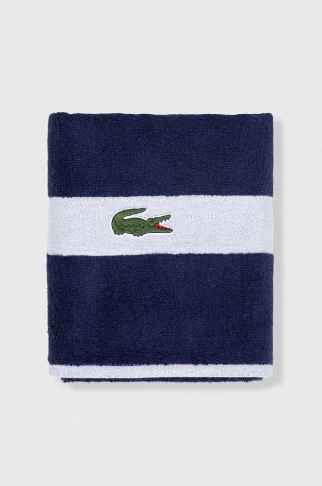 Бавовняний рушник Lacoste колір блакитний (2950661) фото 2
