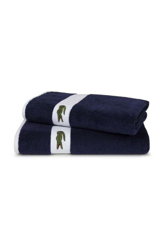 Бавовняний рушник Lacoste колір блакитний (2950663) фото 2