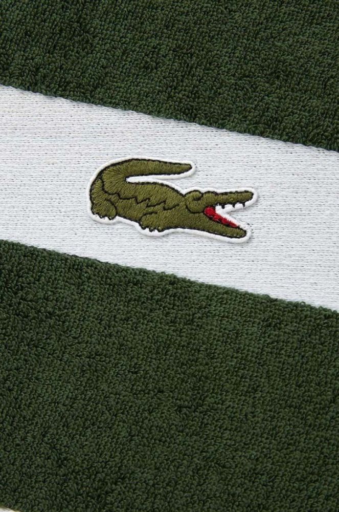 Бавовняний рушник Lacoste колір зелений (2950668) фото 3