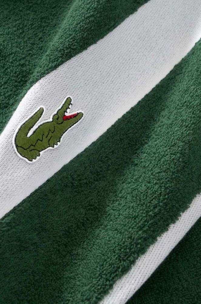 Бавовняний рушник Lacoste колір зелений (2950668) фото 4