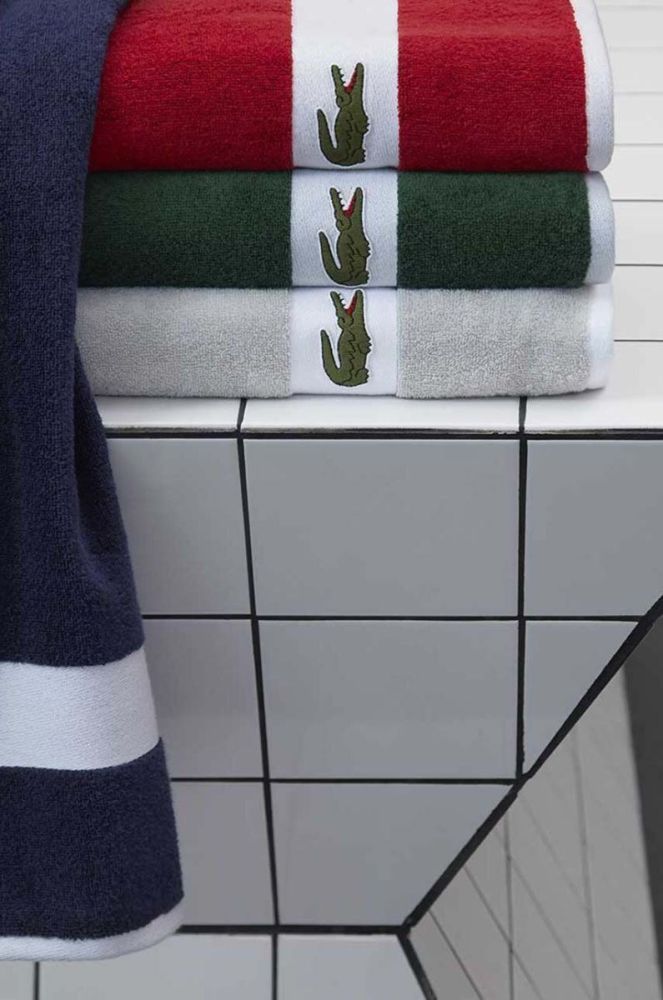 Бавовняний рушник Lacoste колір зелений (2950668) фото 7