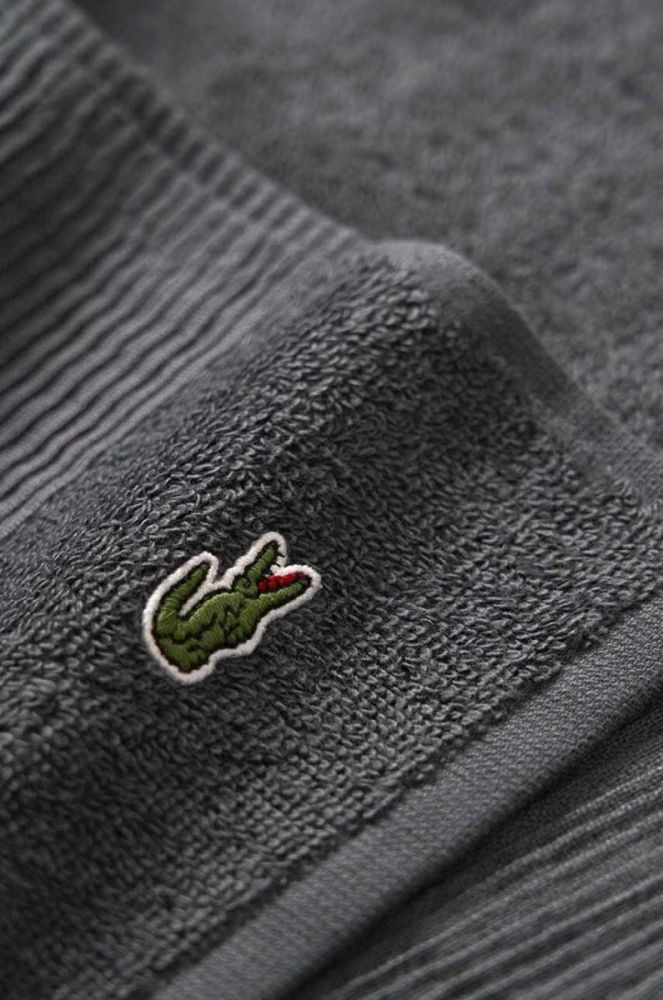 Середній бавовняний рушник Lacoste 100 x 150 cm колір сірий фото 3