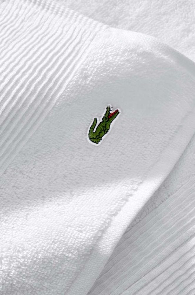 Маленький бавовняний рушник Lacoste 40 x 60 cm колір білий (2950647) фото 6