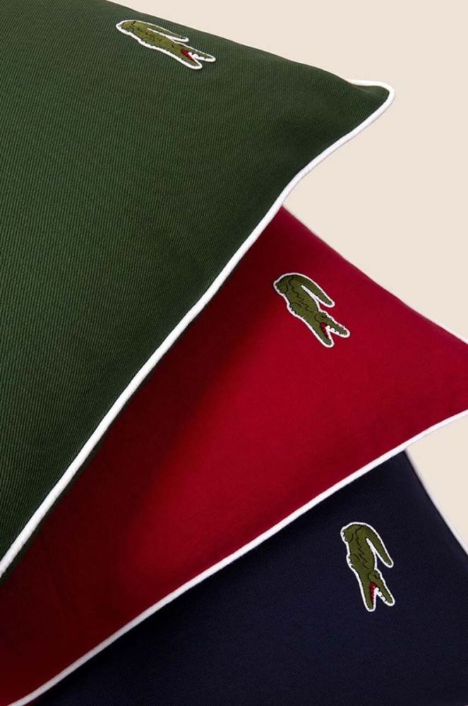 Бавовняна наволочка Lacoste колір червоний (2950679) фото 3