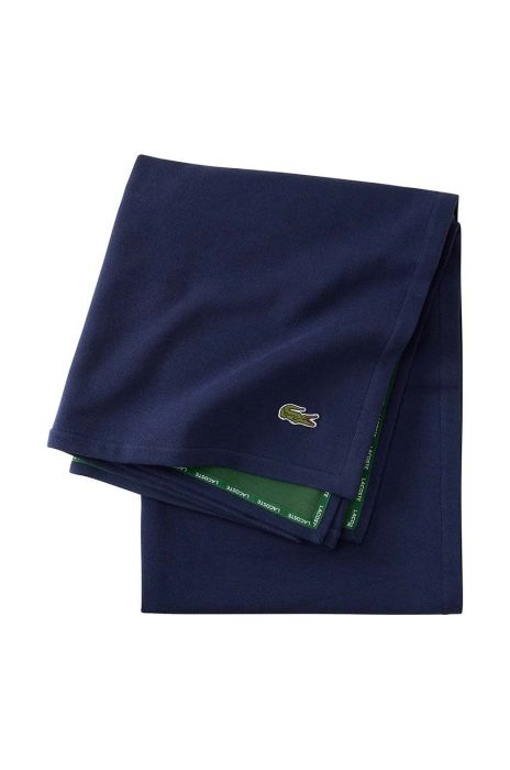 Бавовняне покривало Lacoste колір блакитний (2950683)