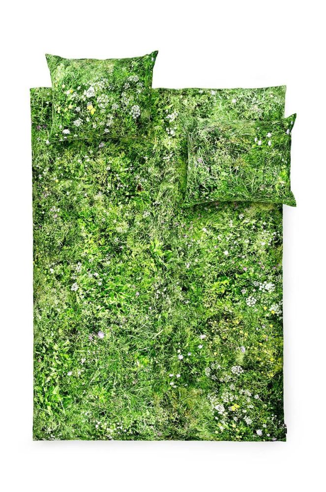 Бавовняний постільний комплект Foonka Alpejska ??ka 160x200 / 70x80 cm колір зелений