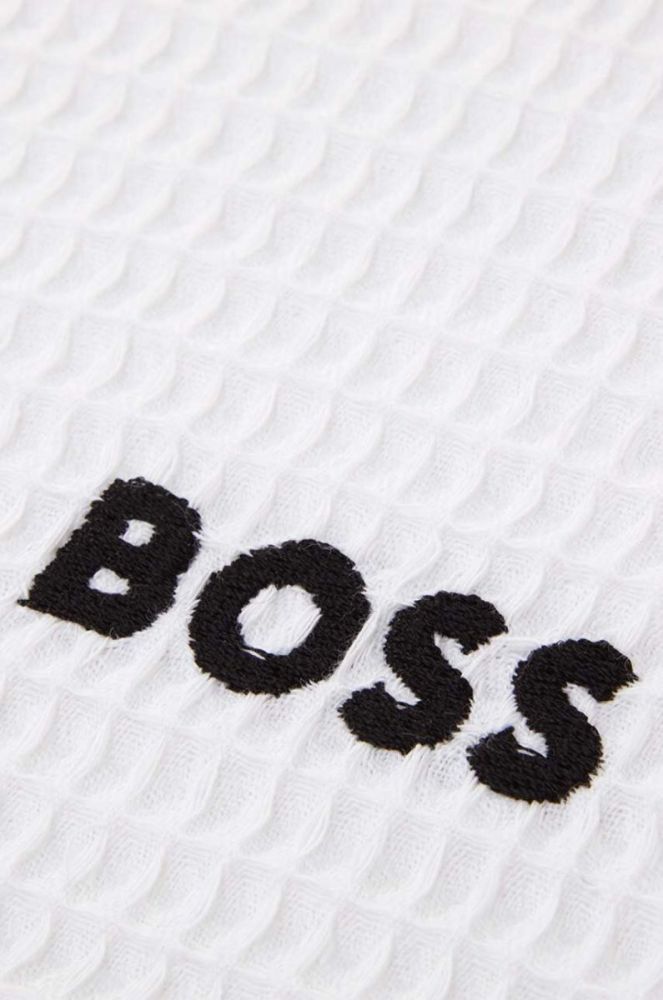 Маленький бавовняний рушник Hugo Boss Waffle Handtowel 50 x 100 cm колір білий фото 2