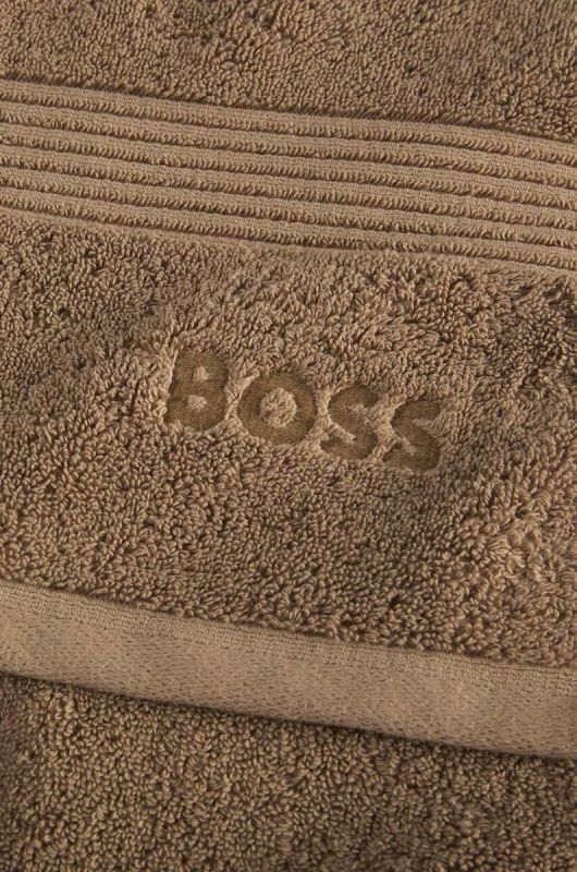 Великий бавовняний рушник Hugo Boss Bath Sheet Loft 100 x 150 cm колір жовтий фото 2
