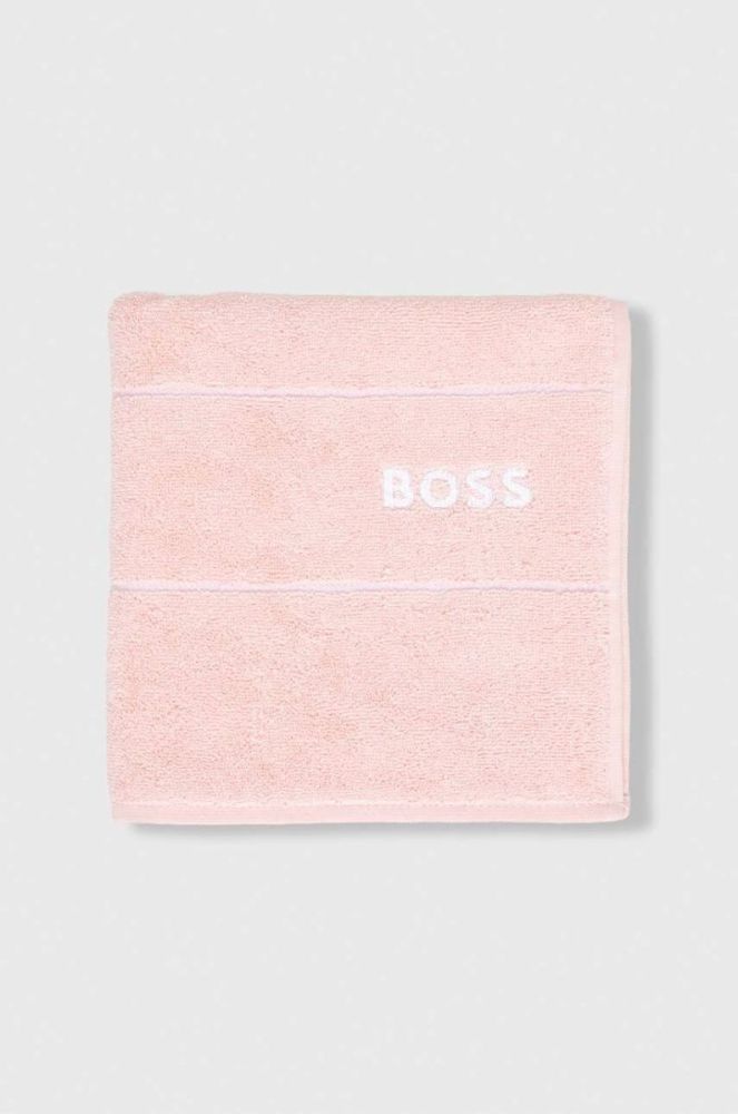 Маленький бавовняний рушник BOSS 50 x 100 cm колір рожевий (3530619) фото 2