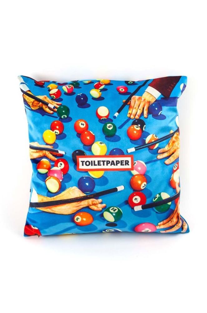 Декоративна подушка Seletti Snooker x Toiletpaper колір барвистий фото 2