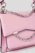 Шкіряна сумочка Karl Lagerfeld колір рожевий (3347065)