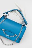 Шкіряна сумочка Karl Lagerfeld колір блакитний (2668316)