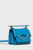 Шкіряна сумочка Karl Lagerfeld колір блакитний (2668316)