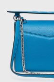 Шкіряна сумочка Karl Lagerfeld колір блакитний (2668316)