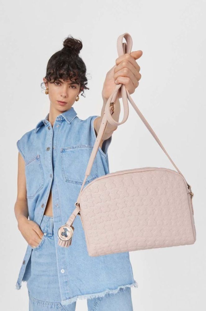 Шкіряна сумочка Tous колір рожевий (2950710) фото 4