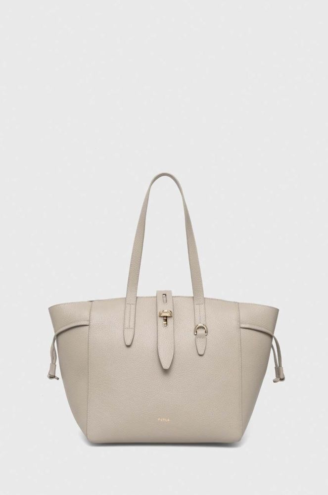 Шкіряна сумочка Furla колір сірий (3296320)