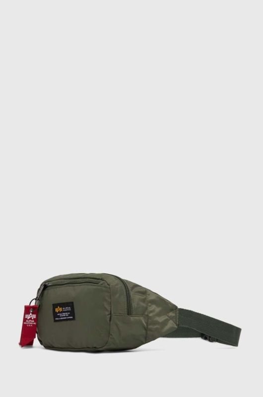 Сумка на пояс Alpha Industries колір зелений 196923-01 фото 2