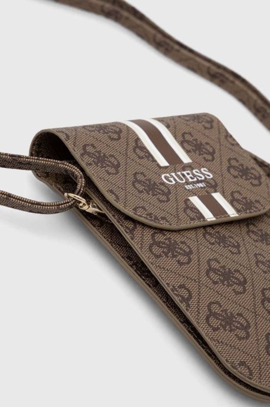 Чохол для телефону Guess колір коричневий фото 3