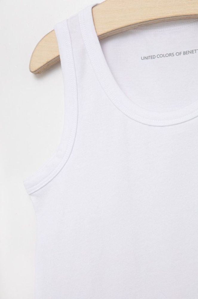 Дитячий топ United Colors of Benetton (2-pack) колір синій однотонний фото 7