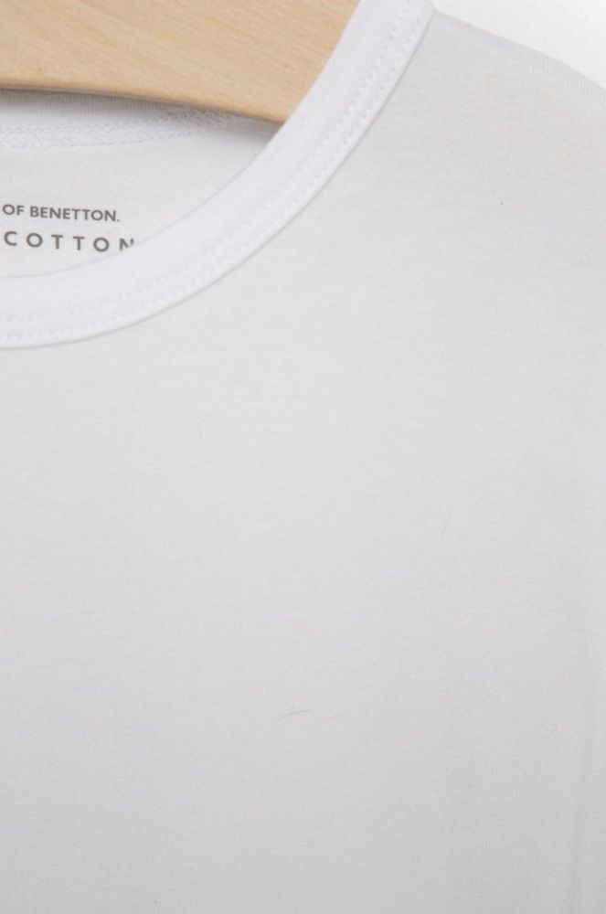 Дитяча футболка United Colors of Benetton колір білий однотонна (2033395) фото 4