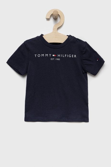 Дитяча бавовняна футболка Tommy Hilfiger колір синій з принтом (2557933)