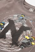 Дитяча бавовняна футболка Lego колір сірий з принтом (3301763)