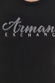 Бавовняна футболка Armani Exchange колір чорний (1685613)