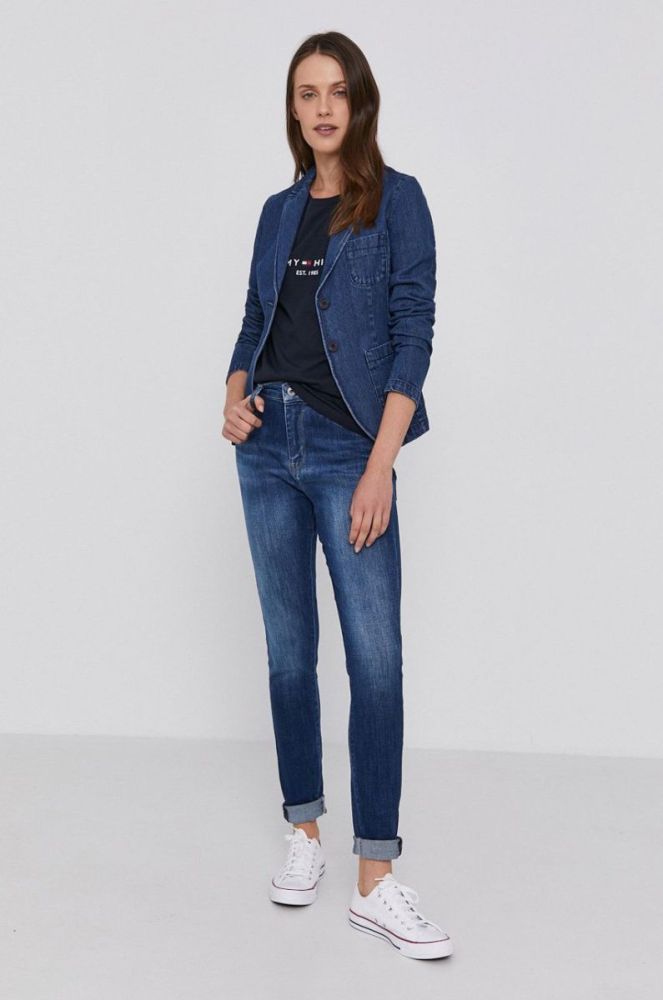 Бавовняна футболка Tommy Hilfiger колір синій (1526932) фото 2
