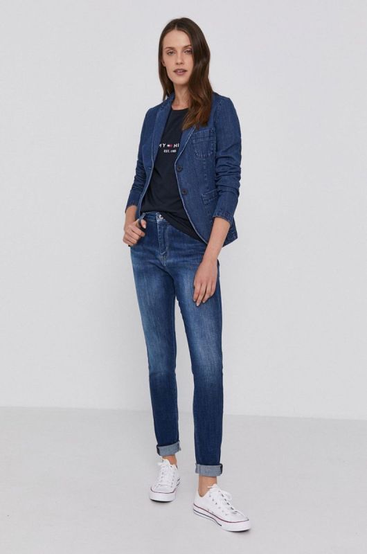 Бавовняна футболка Tommy Hilfiger колір синій (1526932) фото 2
