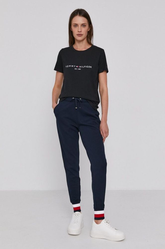 Бавовняна футболка Tommy Hilfiger колір чорний (1526927) фото 2