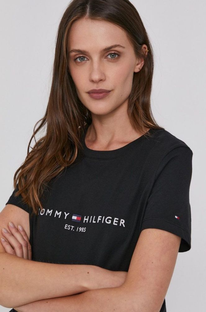 Бавовняна футболка Tommy Hilfiger колір чорний (1526927) фото 4