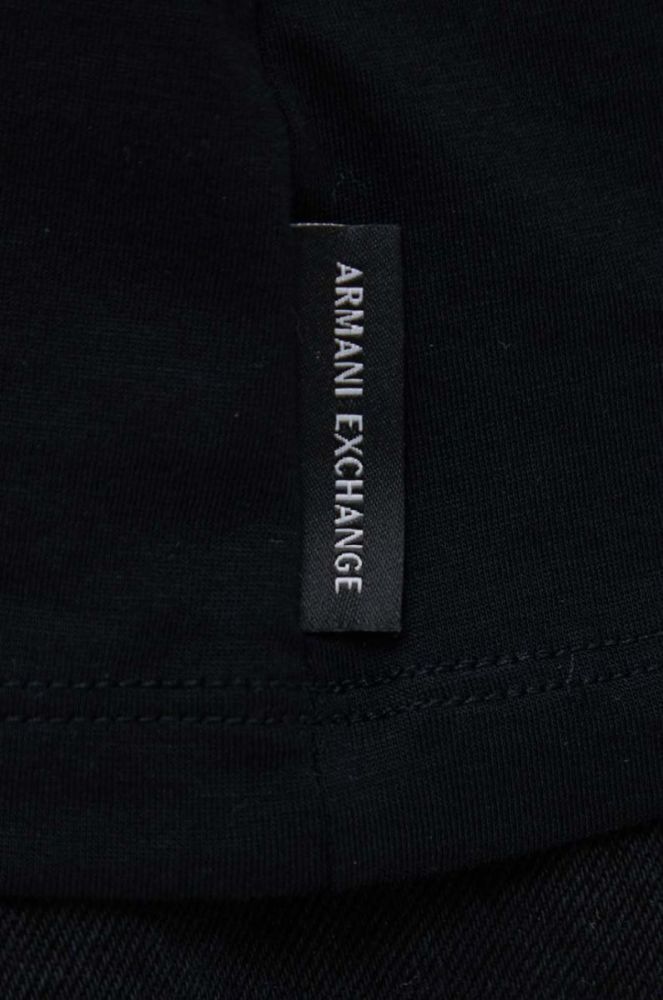 Бавовняна футболка Armani Exchange колір чорний (2227172) фото 6