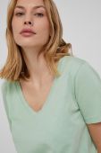 Бавовняна футболка JDY колір зелений (1955182)