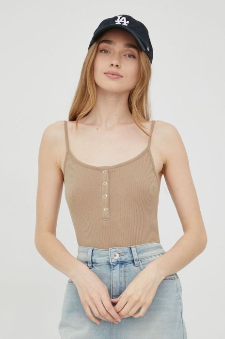 Топ Pieces жіночий колір бежевий (2297905)