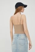Топ Pieces жіночий колір бежевий (2297905)