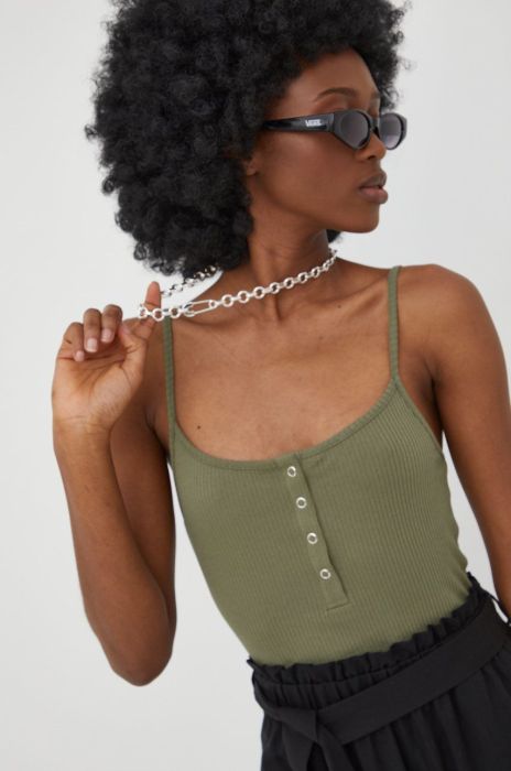 Топ Pieces жіночий колір зелений